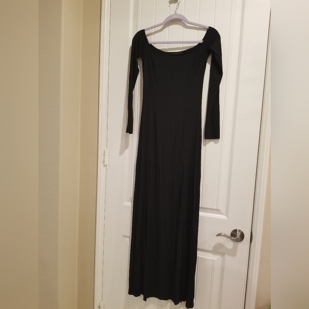 Ankle Length Black Dress